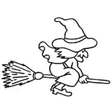 Witch - Free printable coloring pages