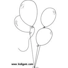 Balloon (Objects) coloring page #169592 to print and color