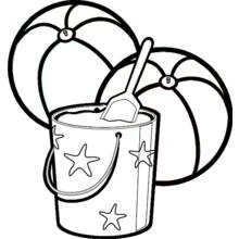 Beach ball (Objects) coloring page #169176 to print and color