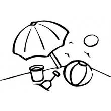 Beach ball (Objects) coloring page #169181 to print and color