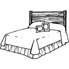 Bed (Objects) coloring page #168113 to print and color