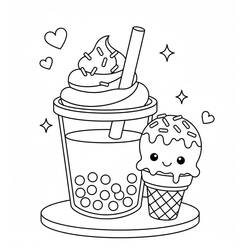 Bubble Tea (Objects) coloring page #221502 to print and color
