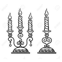 Candlestick (Objects) coloring page #169856 to print and color