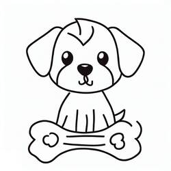 Dog Bone (Objects) coloring page #189703 to print and color