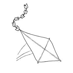 Kite (Objects) coloring page #168312 to print and color
