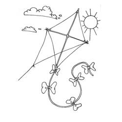 Kite (Objects) coloring page #207256 to print and color