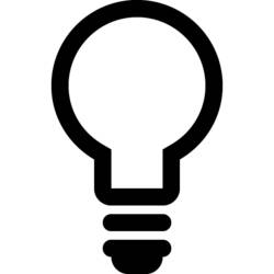 Light bulb (Objects) coloring page #119368 to print and color