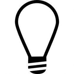 Light bulb (Objects) coloring page #119425 to print and color