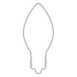 Light bulb (Objects) coloring page #119456 to print and color