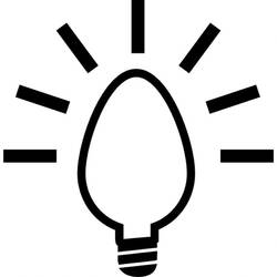 Light bulb (Objects) coloring page #119467 to print and color