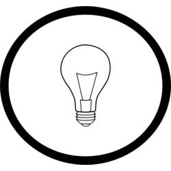 Light bulb (Objects) coloring page #119482 to print and color