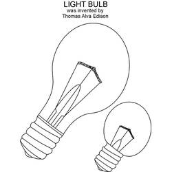 Light bulb (Objects) coloring page #119526 to print and color