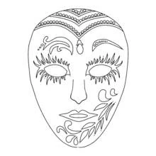 Mask (Objects) coloring page #120478 to print and color