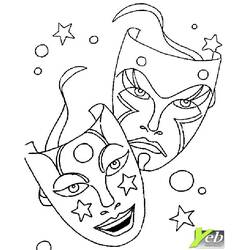 Mask (Objects) coloring page #120640 to print and color