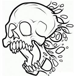Skull (Objects) coloring page #204900 to print and color