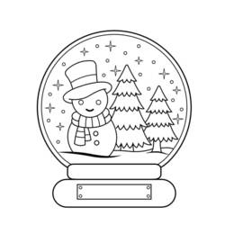 Snow Globe (Objects) coloring page #202620 to print and color