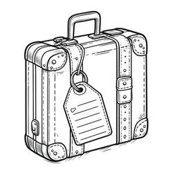 Suitcase (Objects) coloring page #217433 to print and color