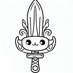 Sword (Objects) coloring page #187174 to print and color