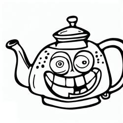 Teapot (Objects) coloring page #185603 to print and color