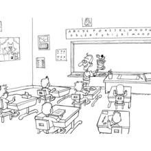 Aula - Dibujos para colorear gratis