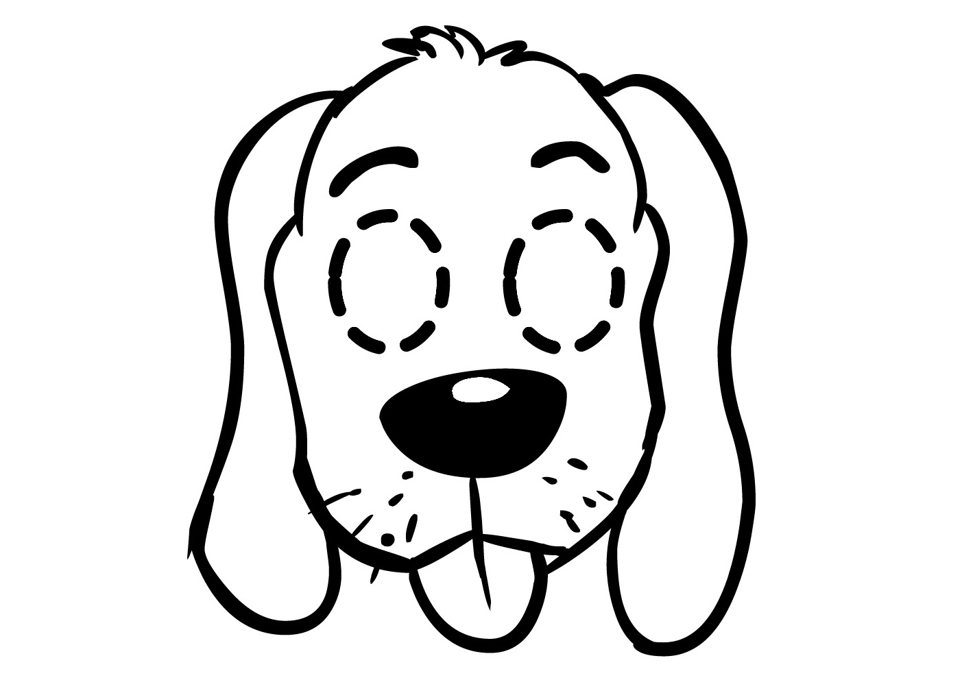 Coloriage gratuit Chiot #3049 de la collection Animaux à imprimer