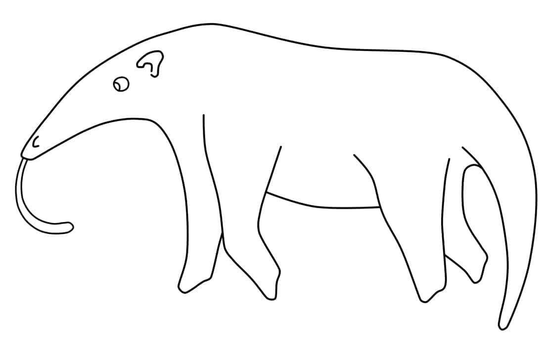 Coloriage gratuit Fourmilier #219664 de la collection Animaux à imprimer