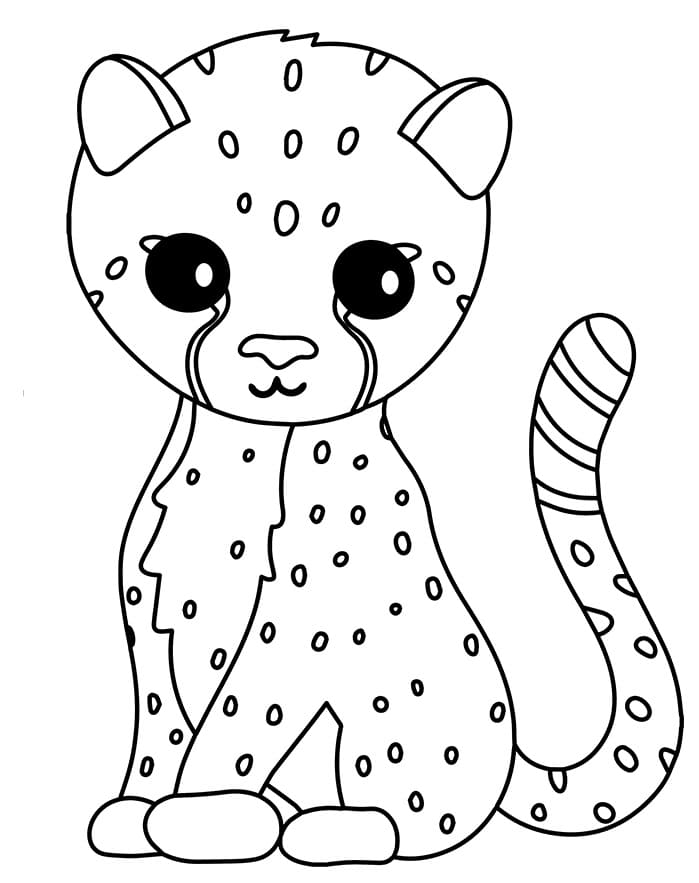 Coloriage gratuit Guépard #188890 de la collection Animaux à imprimer