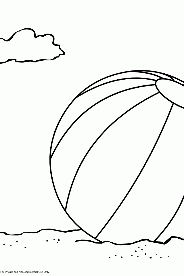 Coloriage gratuit Ballon de plage #169184 de la collection Objets à imprimer