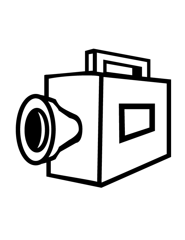 Coloriage gratuit Caméra vidéo #120262 de la collection Objets à imprimer