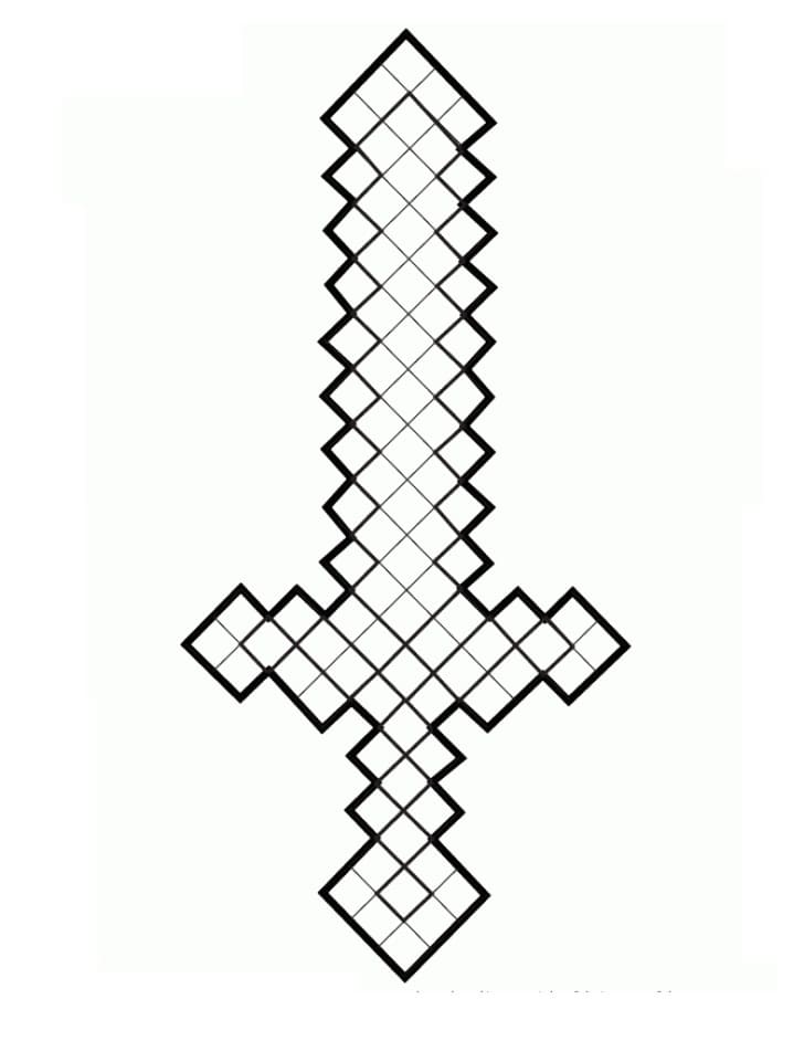 Coloriage gratuit Épée #187173 de la collection Objets à imprimer