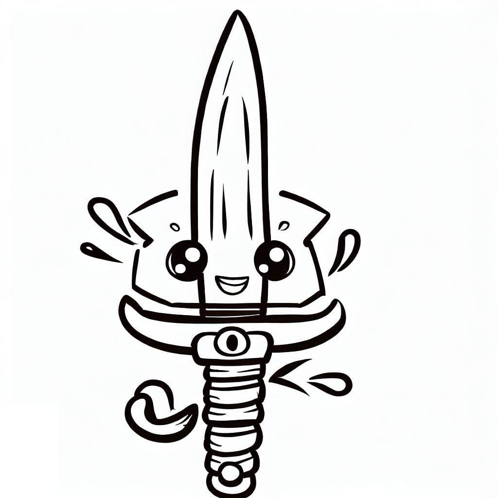 Coloriage gratuit Épée #187176 de la collection Objets à imprimer