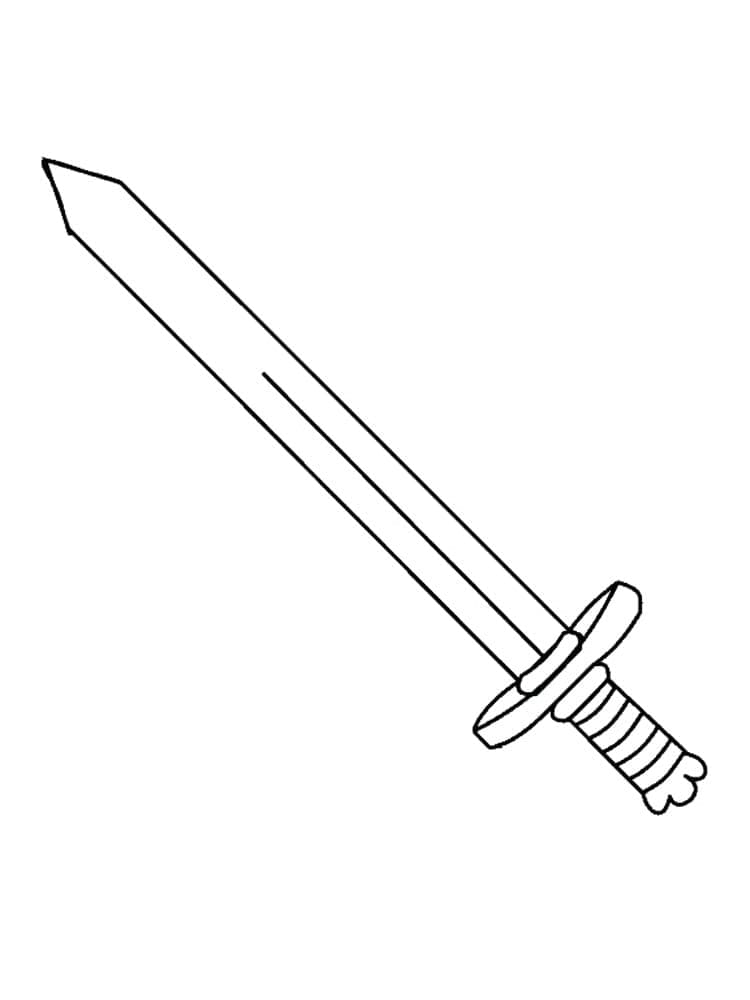 Coloriage gratuit Épée #187208 de la collection Objets à imprimer