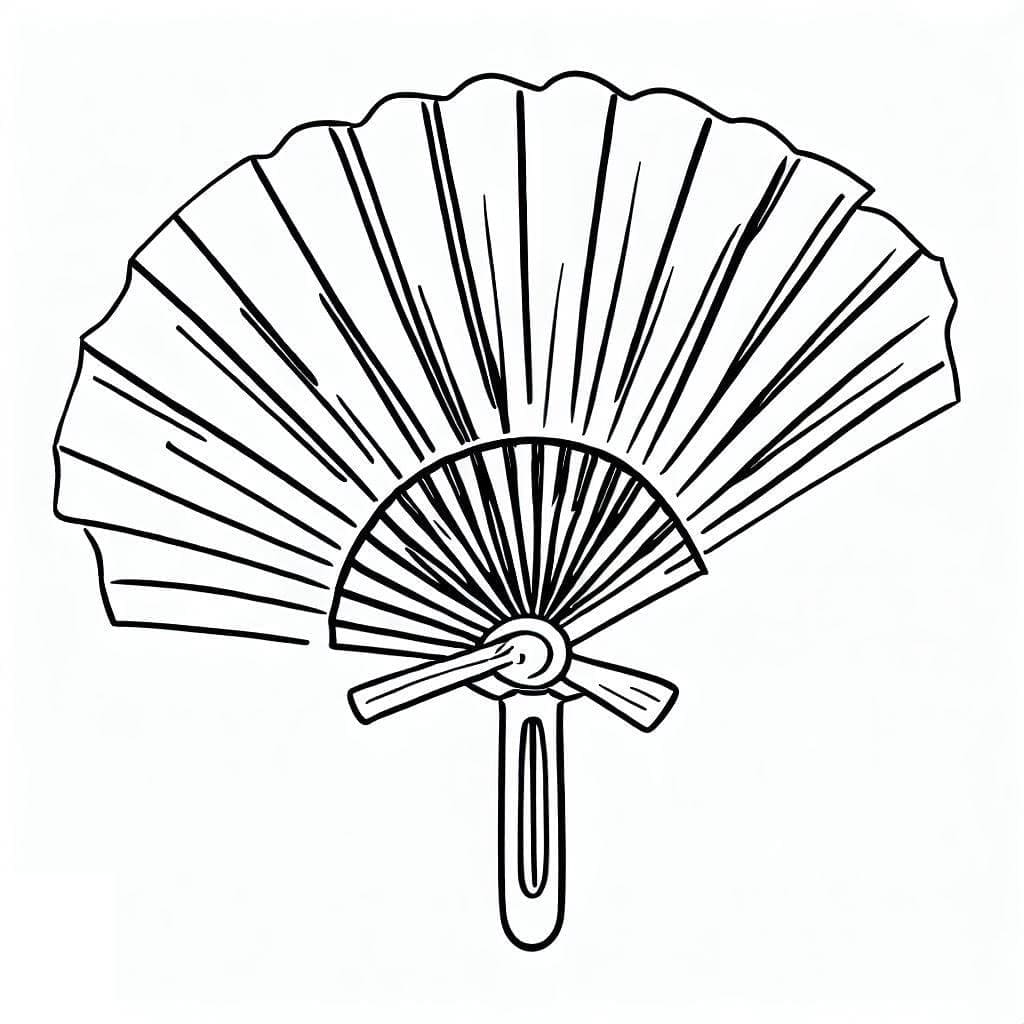 Coloriage gratuit Éventails #191021 de la collection Objets à imprimer