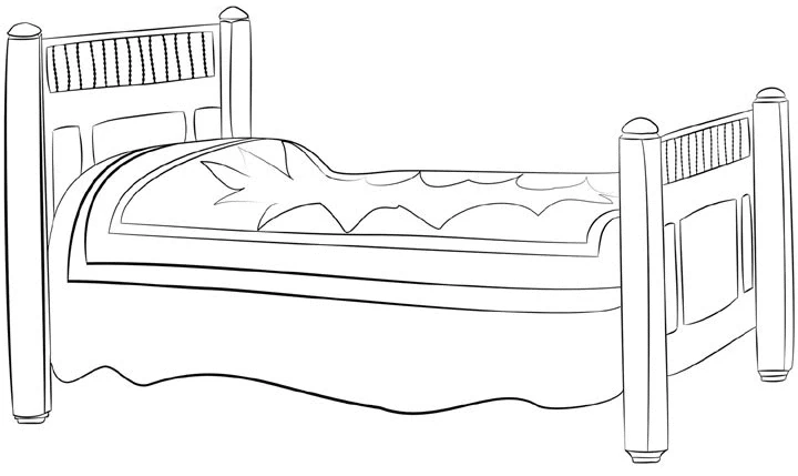 Coloriage gratuit Lit #167824 de la collection Objets à imprimer