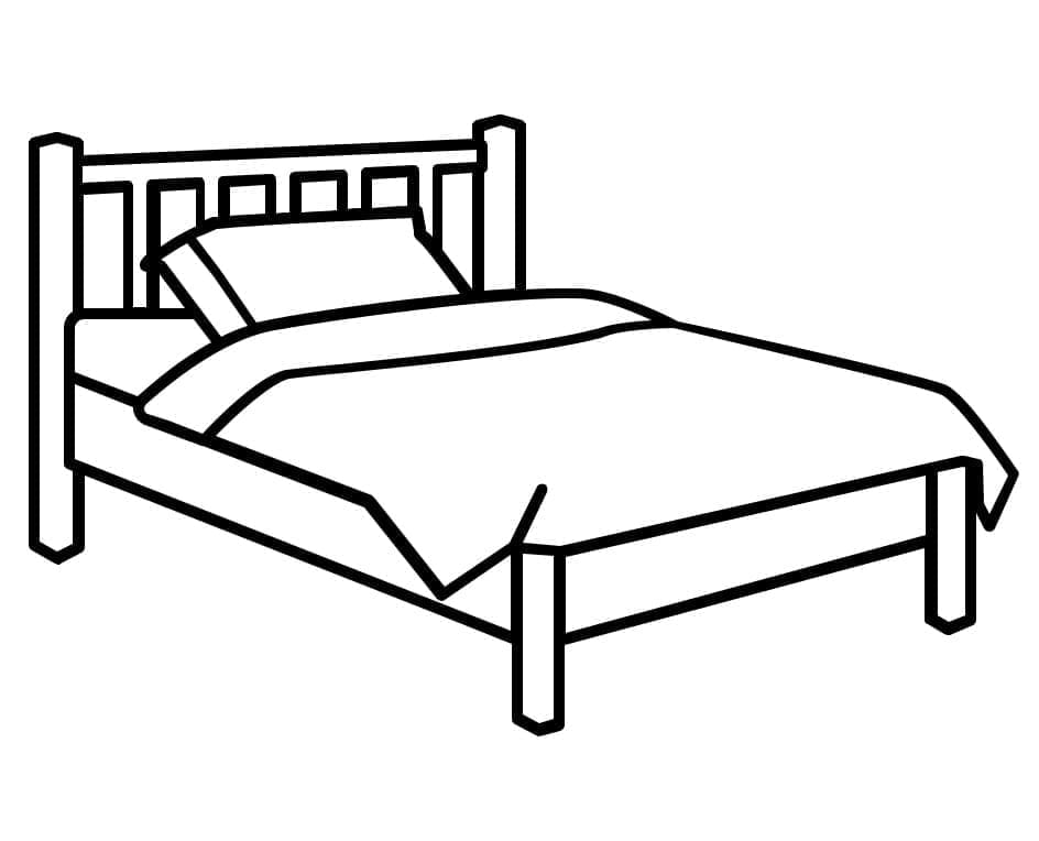 Coloriage gratuit Lit #188167 de la collection Objets à imprimer