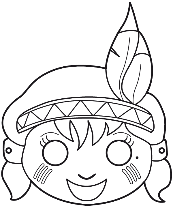 Coloriage gratuit Masque #120489 de la collection Objets à imprimer