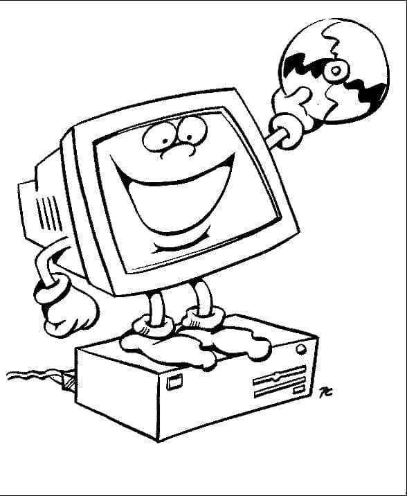 Coloriage gratuit Ordinateur #179617 de la collection Objets à imprimer