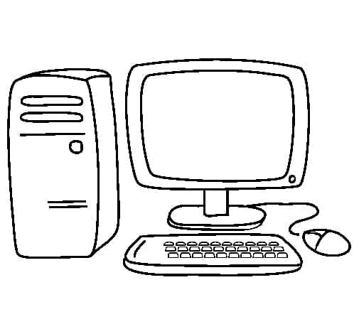 Coloriage gratuit Ordinateur #179626 de la collection Objets à imprimer
