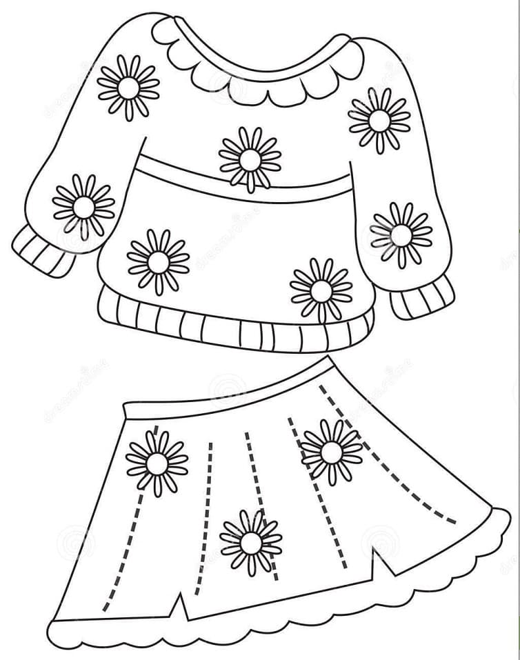 Coloriage gratuit Robe #186190 de la collection Objets à imprimer