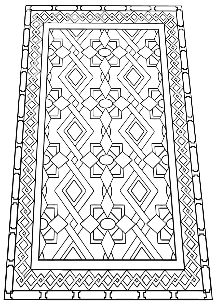 Coloriage gratuit Tapis #185918 de la collection Objets à imprimer