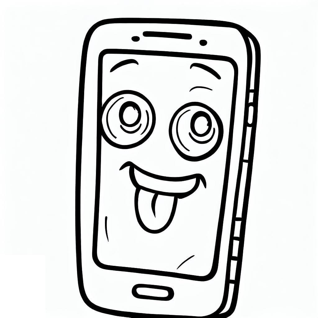 Coloriage gratuit Téléphone #192594 de la collection Objets à imprimer