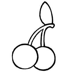 Coloriage Cerise (Alimentation et Nutrition) #190113 à imprimer et colorier