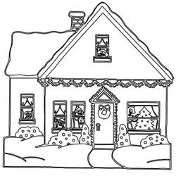 Maison En Pain Depices - Coloriages gratuits à imprimer