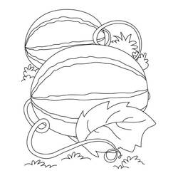 Coloriage Pastèque (Alimentation et Nutrition) #212559 à imprimer et colorier