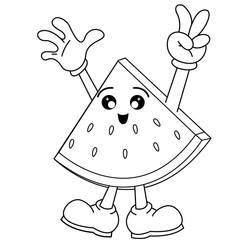 Pastèque - Coloriages gratuits à imprimer