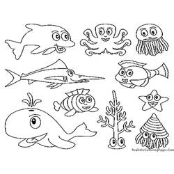 Coloriage Animaux marins (Animaux) #22071 à imprimer et colorier