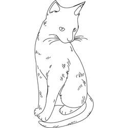 Coloriage Chat (Animaux) #1933 à imprimer et colorier