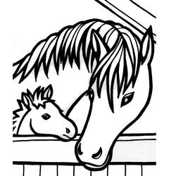 Coloriage Cheval (Animaux) #2268 à imprimer et colorier