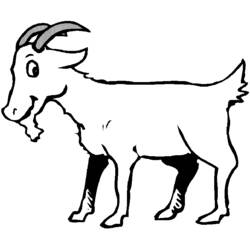 Coloriage Chèvre (Animaux) #2438 à imprimer et colorier