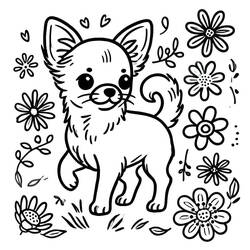 Coloriage Chihuahua (Animaux) #219797 à imprimer et colorier